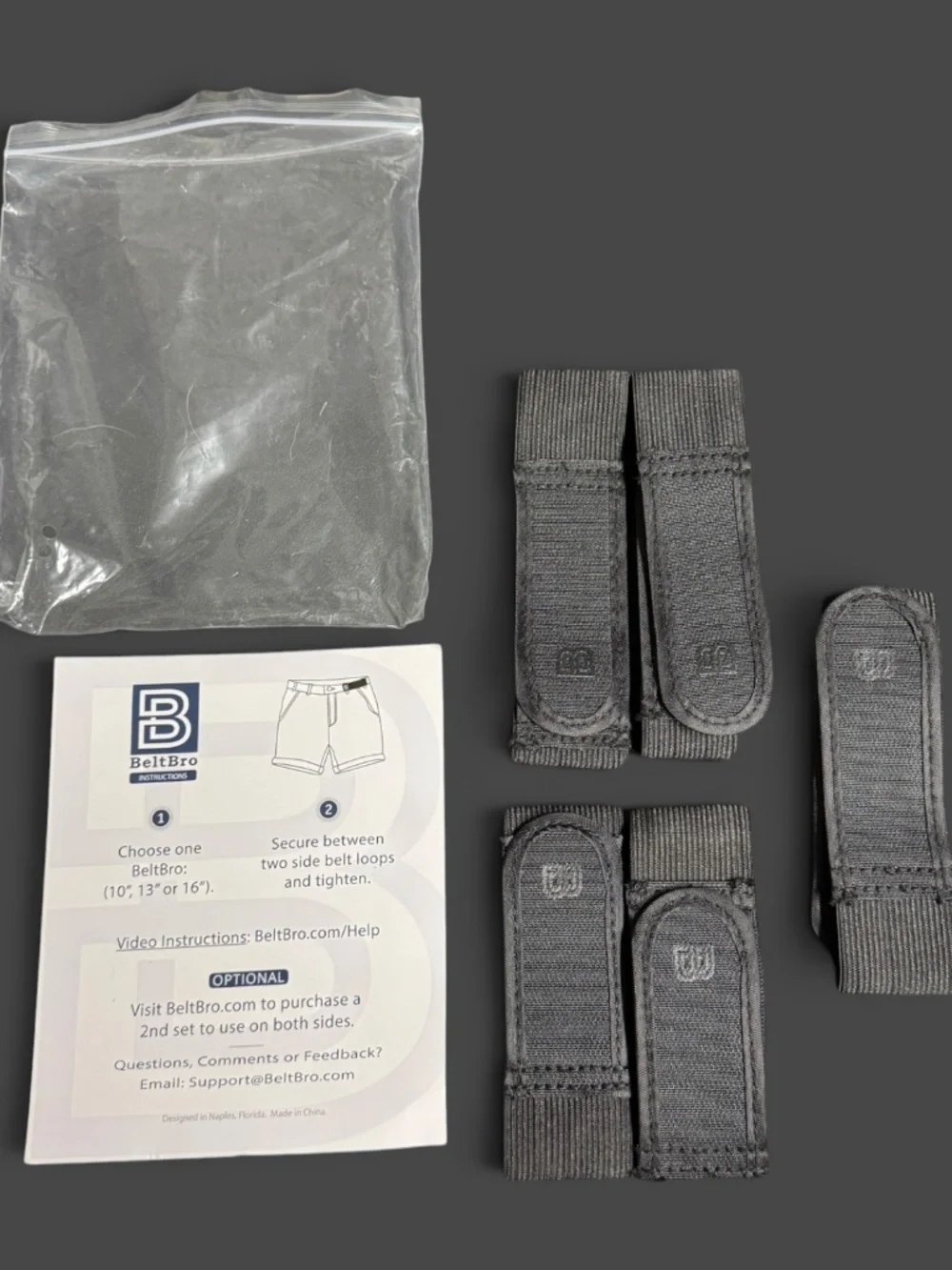 NOT FOR SALE - BeltBro Beltless Belt Set 5 Piece Black No Buckle Adjustable
